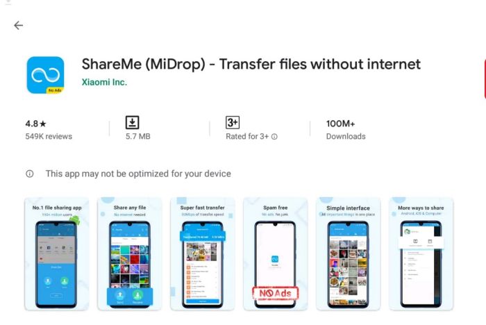  shareme (mi drop) - приложение от xiaomi